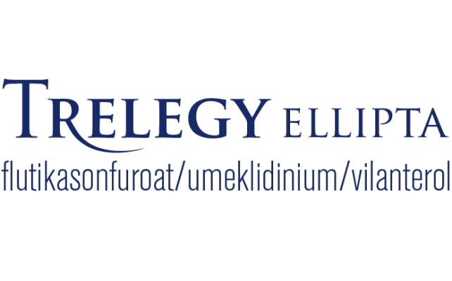 Trelegy ▼ Ellipta (fluticasone furoate/umeclidinium/vilanterol) logo